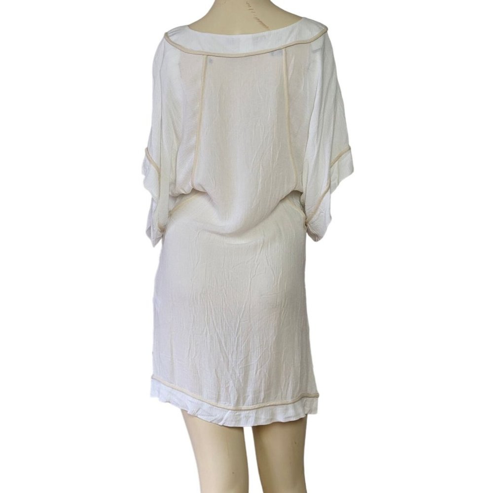 ViX Paula Harmanny off-white‎ rayon Tunic Swimsuit Beach gauze like Coverup - Picture 2 of 8